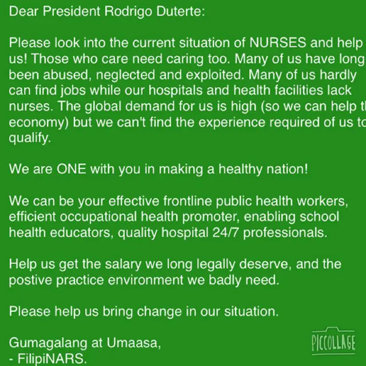 Nurse Open Letter