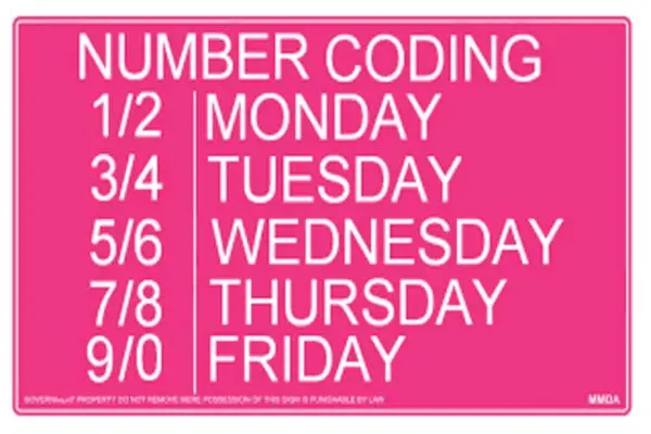 Number Coding Window Hours