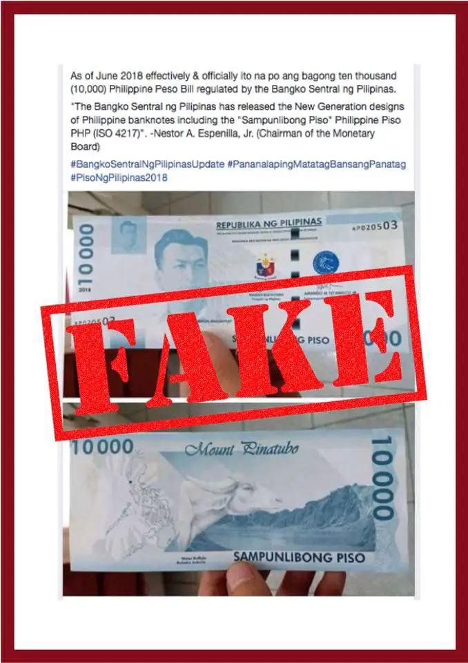 Fake Php10, 000 Bill